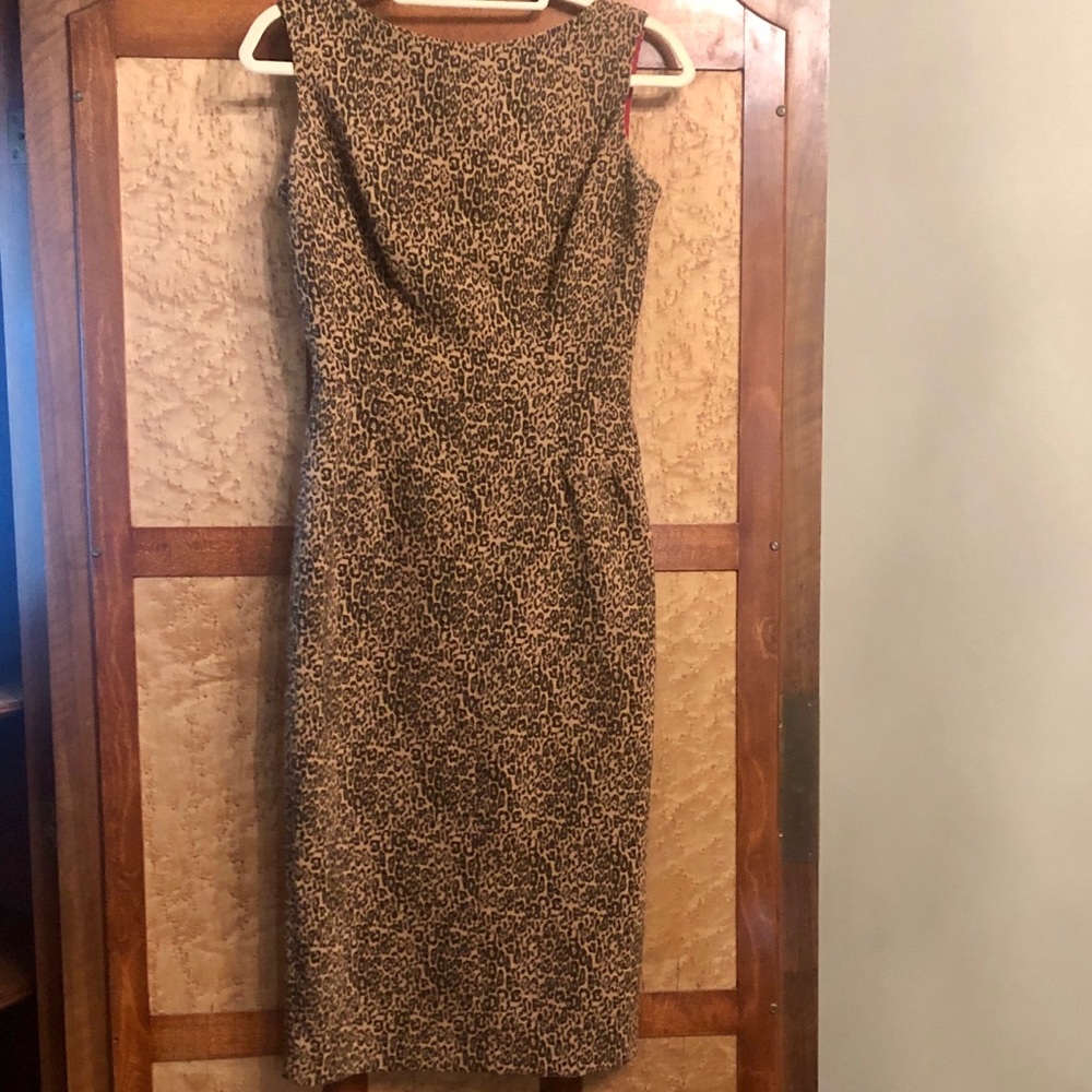 Bettie Page leopard pencil dress